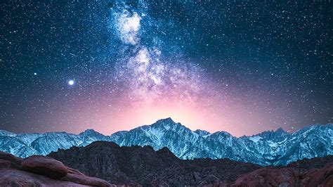 Starry Night over Mountains Cool graphy, HD wallpaper | Peakpx