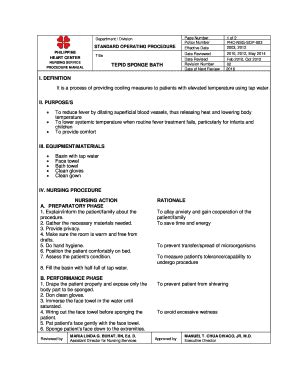 Tepid Sponging Procedure Ppt - Fill Online, Printable, Fillable, Blank | pdfFiller