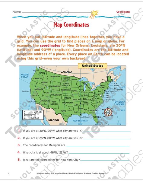 Printable World Map With Coordinates