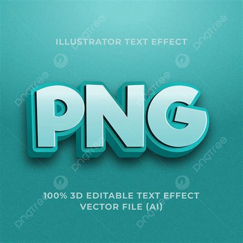 Editable Text Effect Vector Art PNG, Illustrator 3d Editable Text Effect, 3d, Text Effect, 3d ...