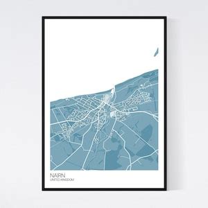 Nairn, Scotland Map Art Print Many Styles 350gsm Art Quality Paper Fast ...