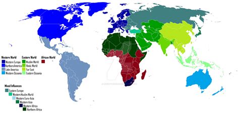 World cultures map western world eastern world by Saint-Tepes on DeviantArt