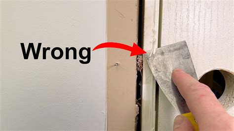 Quickest Way To Remove Old Caulking Around Millwork and Walls! - YouTube