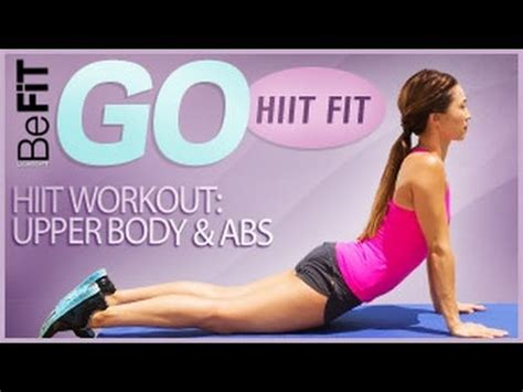 BeFiT GO | HIIT Fit- HIIT Workout: Upper Body and Abs - YouTube