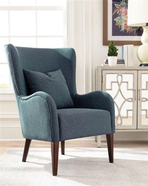 Dark Teal Winged Accent Chair | 903370 | Chairs | Furniture World (WA)