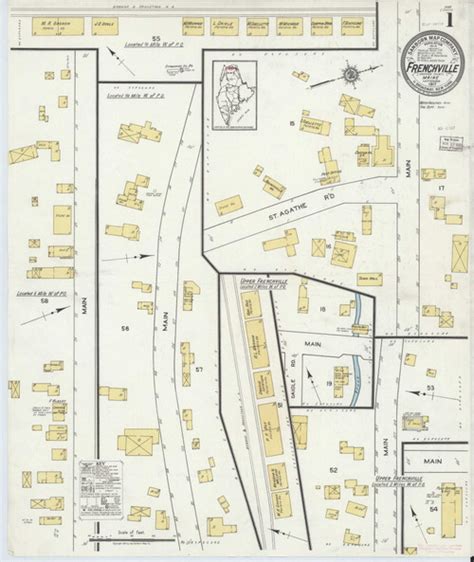 Frenchville, Maine 1917 - Old Map Maine Fire Insurance Index - OLD MAPS