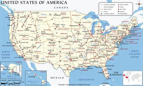 Map Of USA United States Of America GIS Geography, 44% OFF