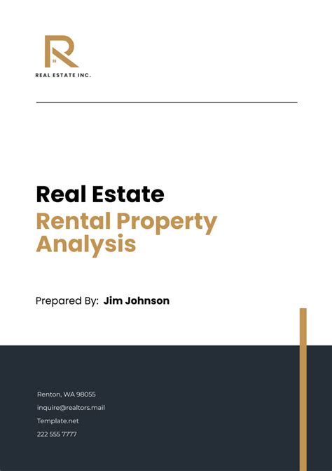 Free Real Estate Rental Property Analysis Template - Edit Online ...