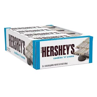 Hershey's Cookies 'n' Crème Bar (1.55 oz., 36 ct.) - Sam's Club