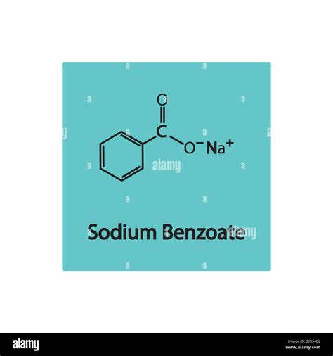 Sodium benzoate chemical structure on blue background Stock Vector Image & Art - Alamy