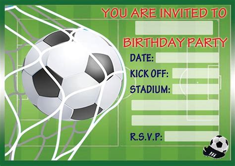 BOYS FOOTBALL THEME BIRTHDAY PARTY INVITATIONS KIDS CHILDRENS INVITES CHILDRENS | eBay