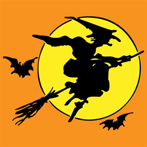 Halloween Witch On Broomstick Free Stock Photo - Public Domain Pictures