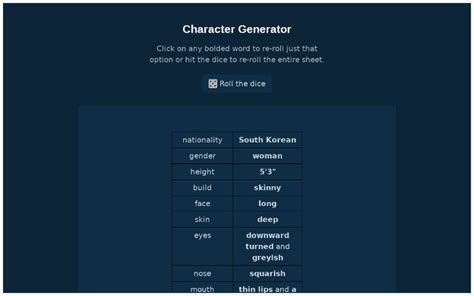 Character Generator