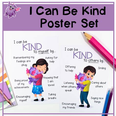 I Can Be Kind Poster Set to Encourage Kindness And Self Kindness | Made By Teachers