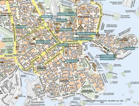 Large detailed tourist map of Helsinki city. Helsinki city large ...