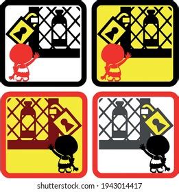 Vector Sign Keep Out Reach Children Stock Vector (Royalty Free) 1943014417 | Shutterstock