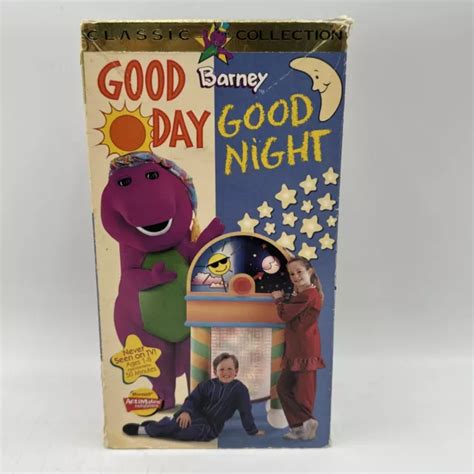 BARNEY - GOOD Day, Good Night VHS 1997 TV Show Tape Purple Dinosaur Cartoon Film $17.98 ...