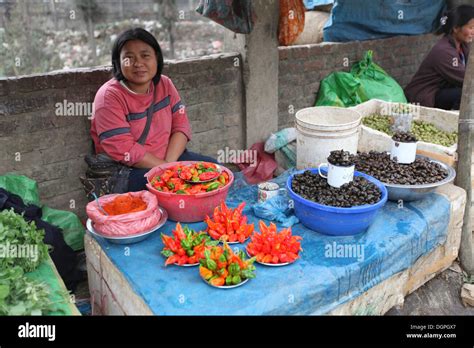 Vegetable market, Kohima, Nagaland, India Stock Photo - Alamy