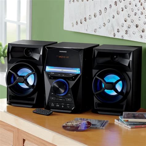 Magnavox 3-Piece CD Stereo Shelf System with Lights | Montgomery Ward