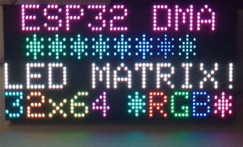 HUB75 RGB LED matrix library utilizing ESP32 DMA Engine | Led matrix ...