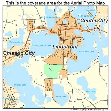 Aerial Photography Map of Lindstrom, MN Minnesota