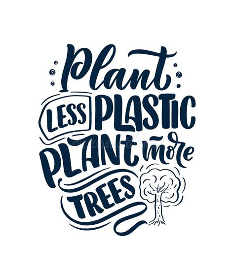 Vector Lettering Slogan about Waste Recycling. Nature Concept Based on Reducing Waste and Using ...