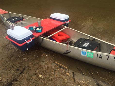 Ice chest outrigger, I made this out of pvc pipe, it works great! Canoe Camping, Canoe Trip ...