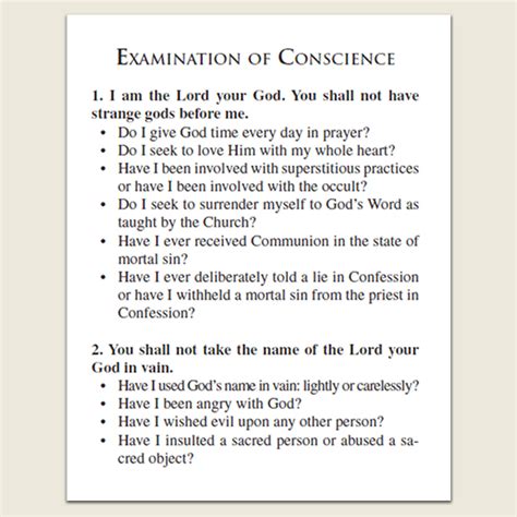 97690 - EXAMINATION OF CONSCIENCE - Fatima Gift Shop