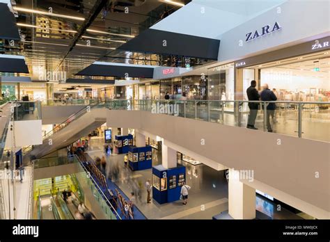 Rome, Italy - 25 May 2018: People go shopping inside the "Porta di Roma" shopping center. The ...