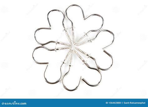 Metal Rest Cup Curtain Hooks. Stock Photo - Image of home, drapery: 156462888