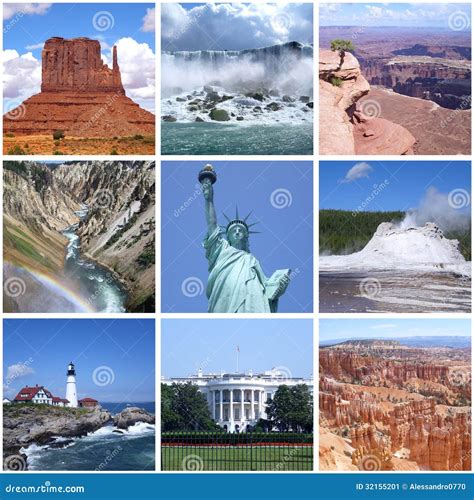 USA Landmarks Collage Stock Image - Image: 32155201