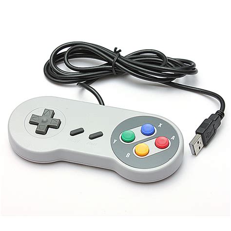 SNES USB Famicom Colored Super Nintendo Style Controller for PC/MAC ...