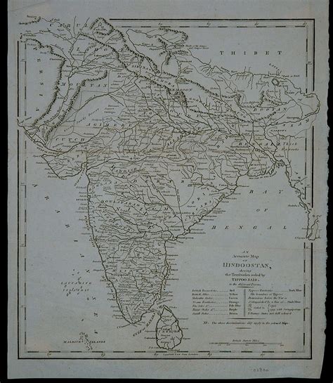 An Accurate View of Hindoostan, shewing the Territories ceded by Tippoo Saib. To the different ...