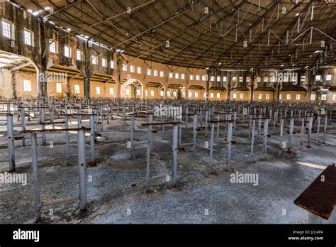 Inside of the old cafeteria of the Presidio Modelo Prison on the Isle ...