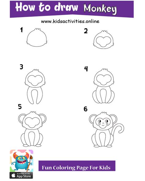 Easy Animal Drawing For Kids Step By Step