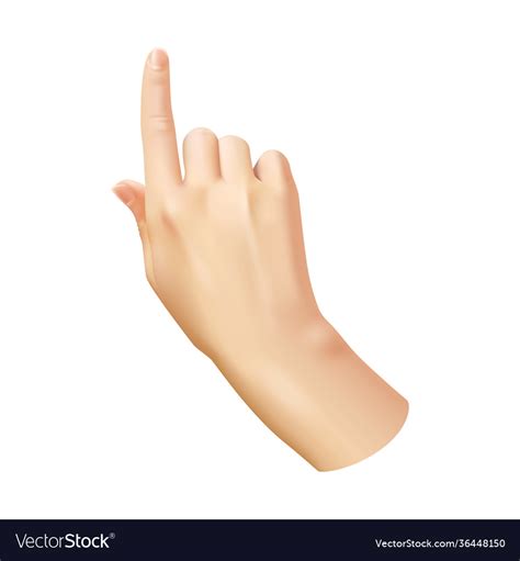 Human hand pointing finger realistic hand woman Vector Image