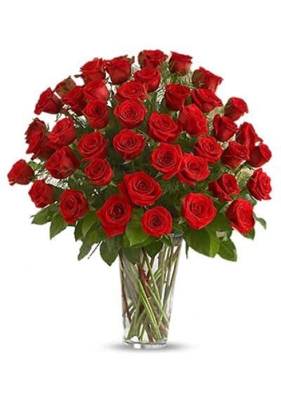 50 Long Stem Red Roses Bouquet Delivery in Dubai