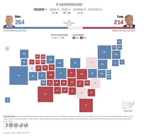 How to read U.S. election maps as votes are being counted