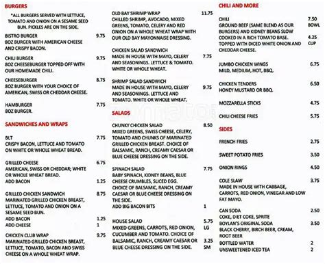 Corner Bistro Menu, Menu for Corner Bistro, Hunters Point, New York ...