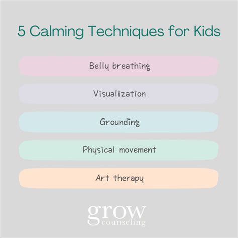 Five Calming Techniques for Kids | GROW Counseling