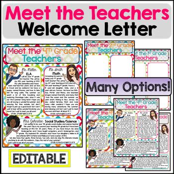 Meet the Teacher Template EDITABLE Welcome Letter Bitmoji | TpT