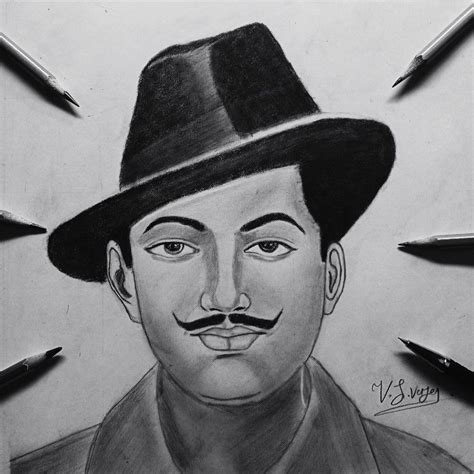 Bhagat Singh Sketch | Portrait sketches, Portrait, Bhagat singh