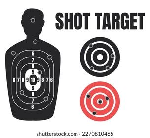 Target Gun Gunshot Bullet Man Silhouette Stock Vector (Royalty Free) 2270810465 | Shutterstock