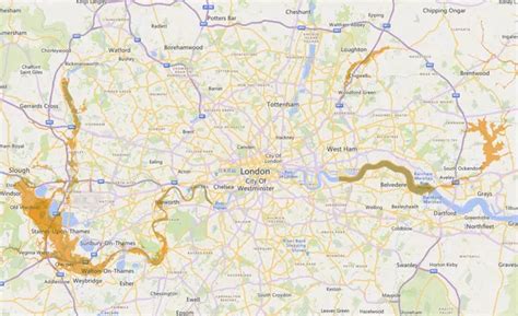 New map shows more flood alerts issued around London - MyLondon