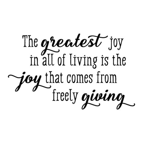 Greatest Joy Is Giving Wall Quotes™ Decal | WallQuotes.com