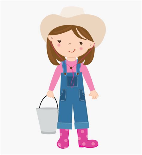 Cute Farm For Girls Clip Art - Girl Farmer Clip Art , Free Transparent Clipart - ClipartKey