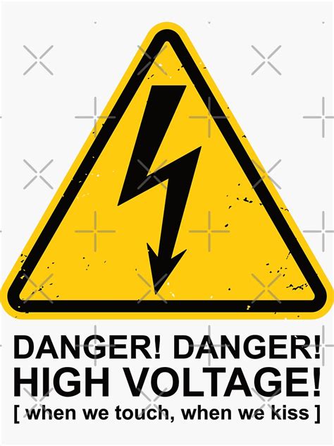 "Danger! High Voltage - Electric Six" Sticker by IncognitoMode | Redbubble