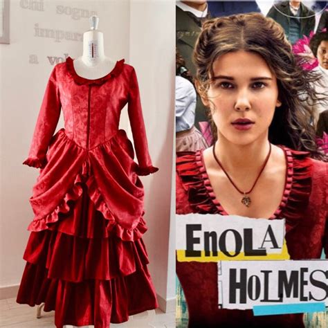 Enola Holmes Red Costume - Etsy