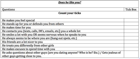 How to tell if a guy likes you: Does he like me quiz / checklist | Love, Life and Relationships