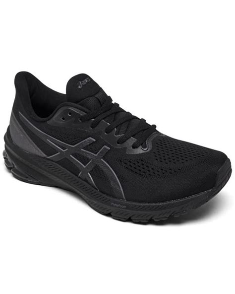 Asics Gt-1000 12 Wide Width Running Sneakers From Finish Line in Black ...